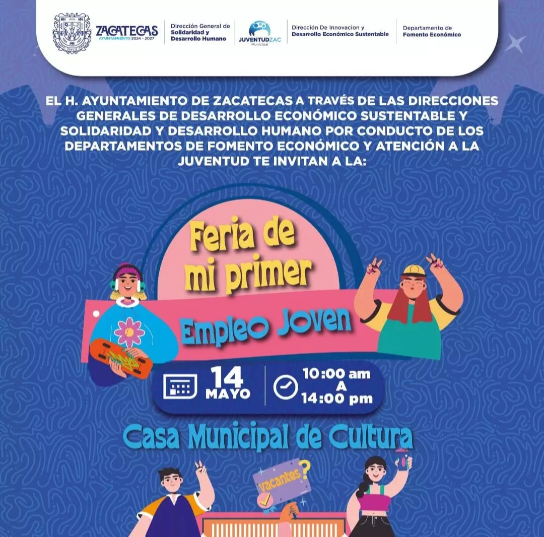 Impulsa Ayuntamiento de Zacatecas oportunidades laborales con la feria “Mi Primer Empleo Joven”